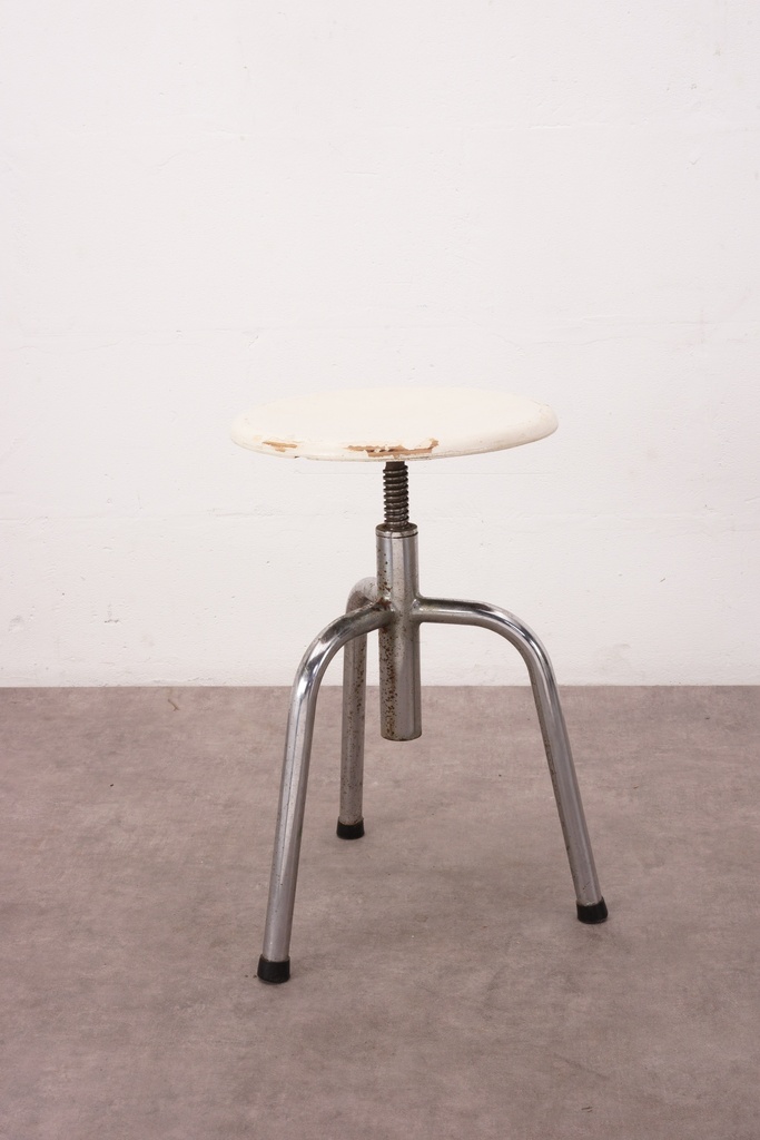 Vintage Industrial Adjustable Metal Stool