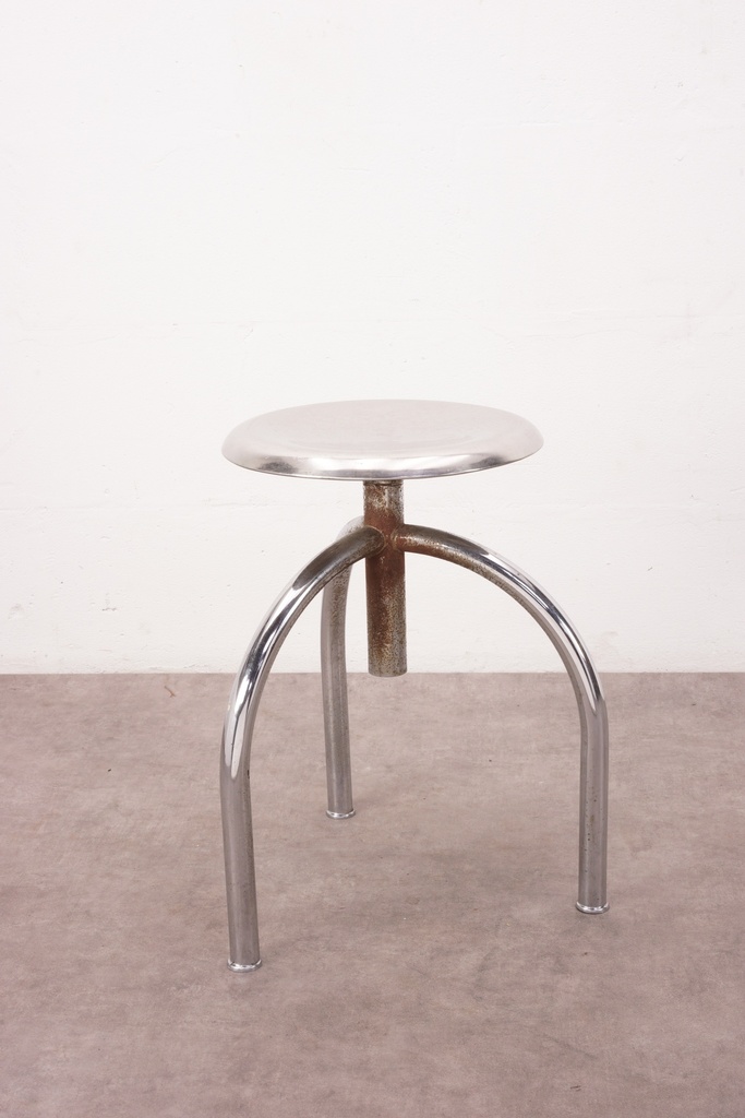 Industrial Metal Tripod Stool