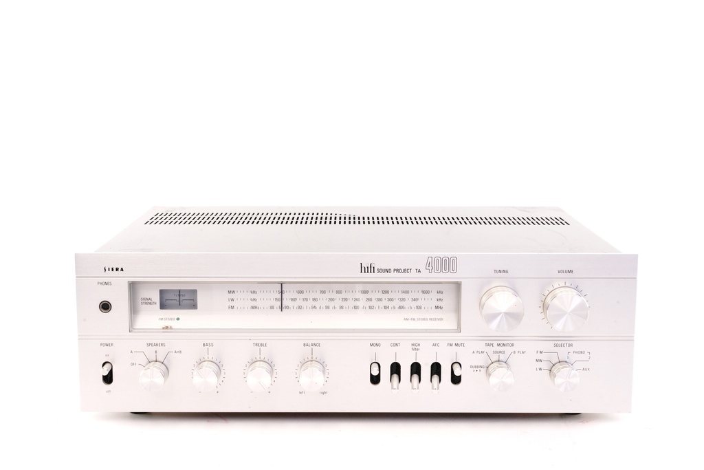 Vintage Silver Hi-Fi Stereo Receiver 4000