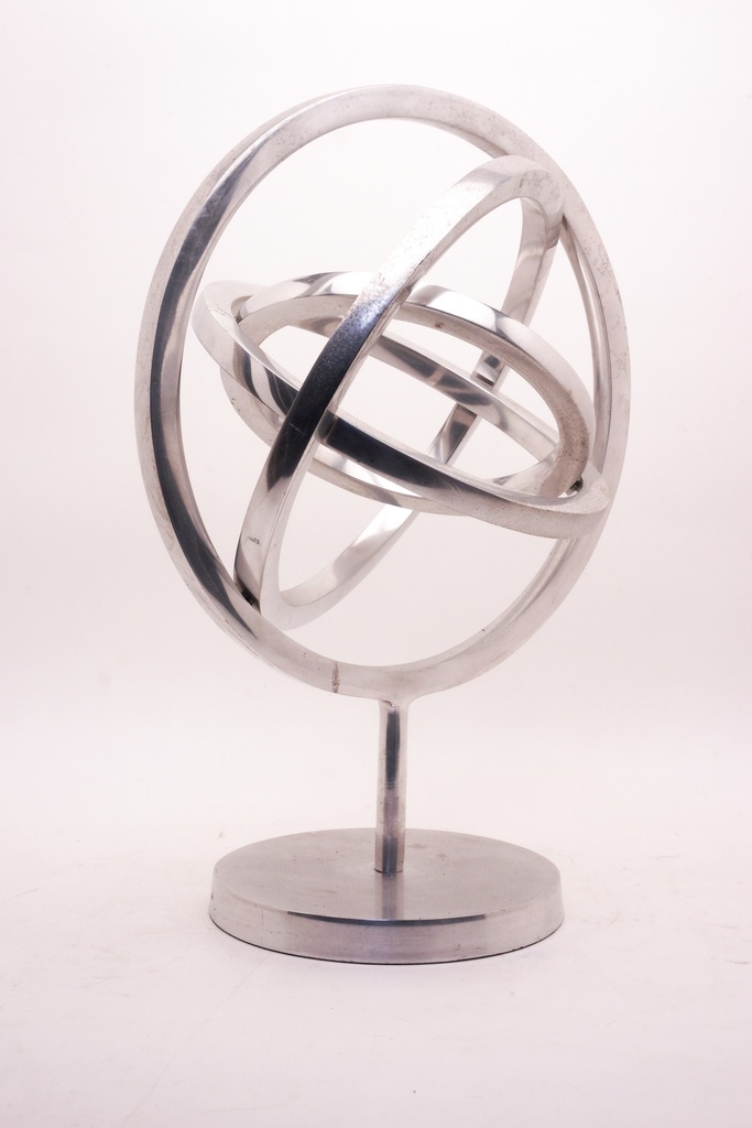 Modern Aluminum Armillary Sphere Sculpture