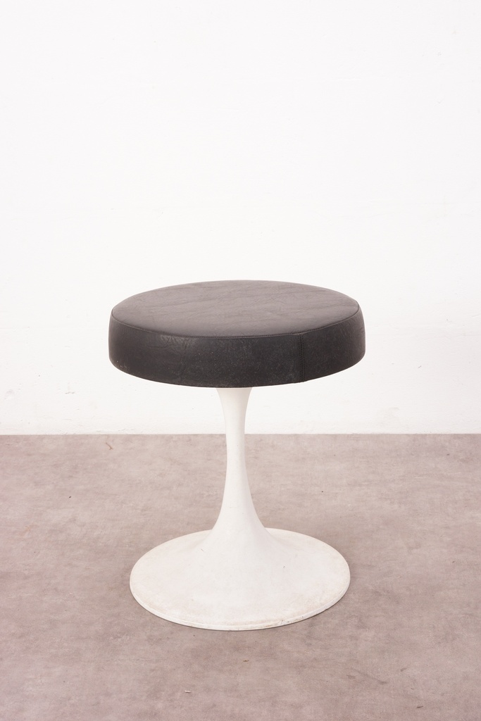 Mid-Century Modern Black Tulip Stool