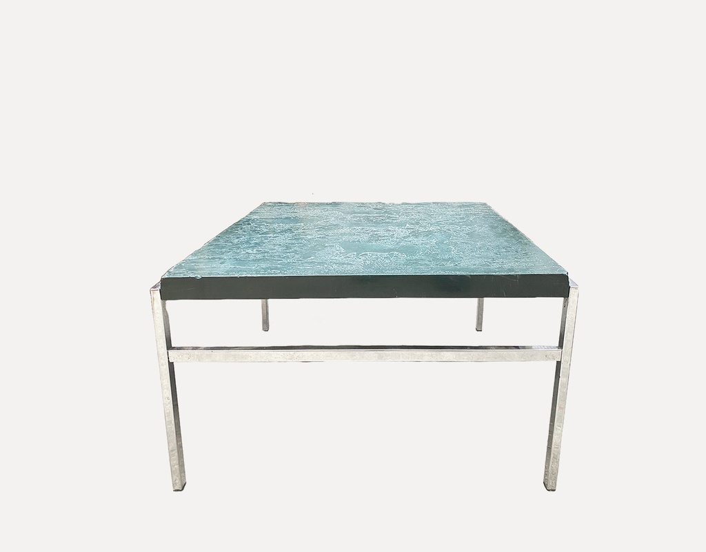Modern Industrial Green Stone Table