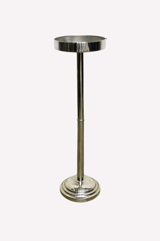 Art Deco Chrome Pedestal Ashtray Table