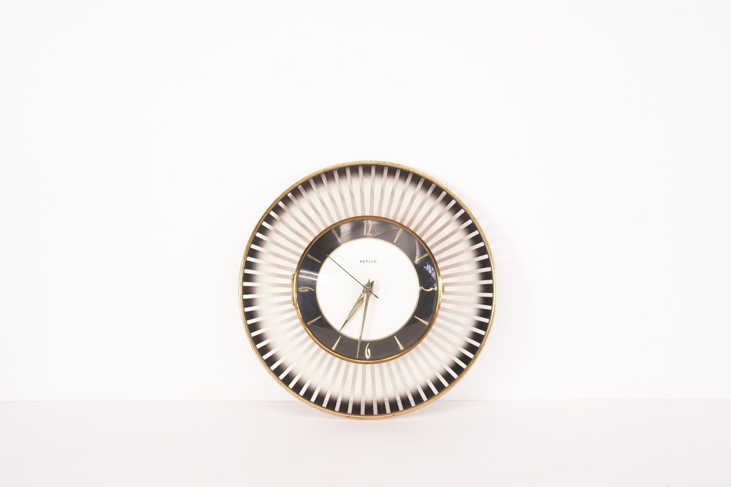 Mid-Century Modern Sunburst Wall Clock