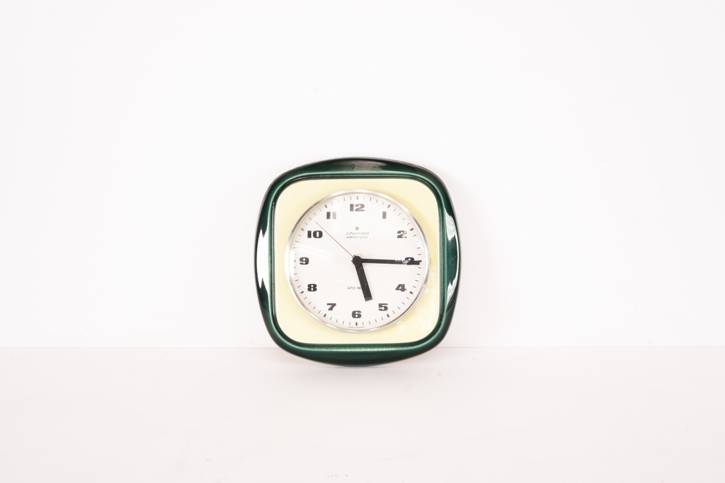 Vintage Green-Framed Wall Clock