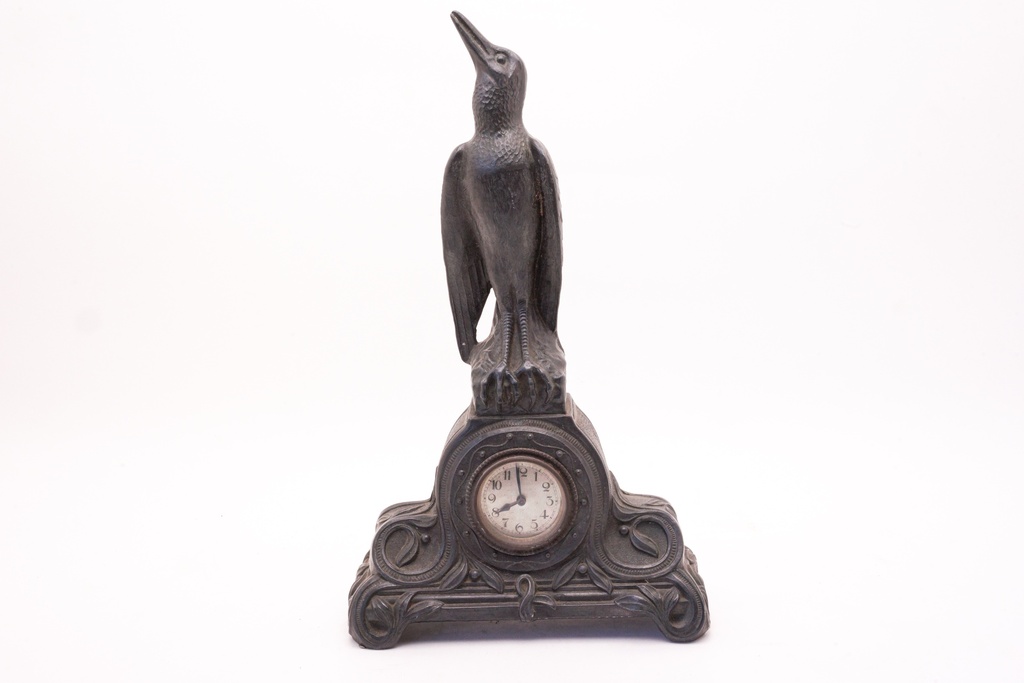 Bronze Cormorant Mantel Clock