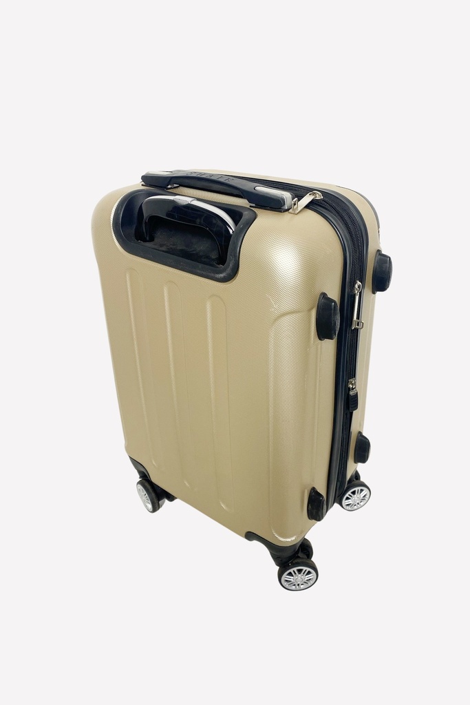 Gold Hard Shell Roller Suitcase with Four Wheels