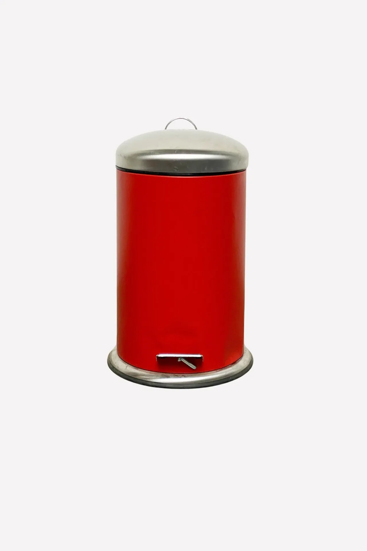 Retro Red Pedal Bin with Steel Lid