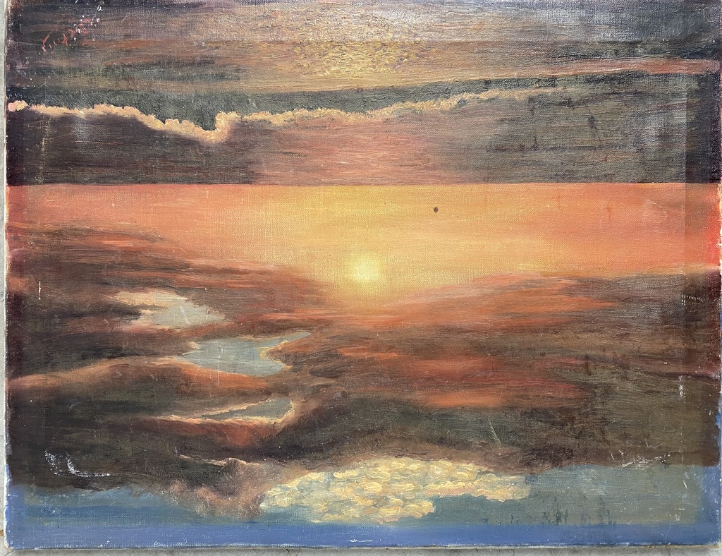 Ethereal Sunset Horizon Oil Painting