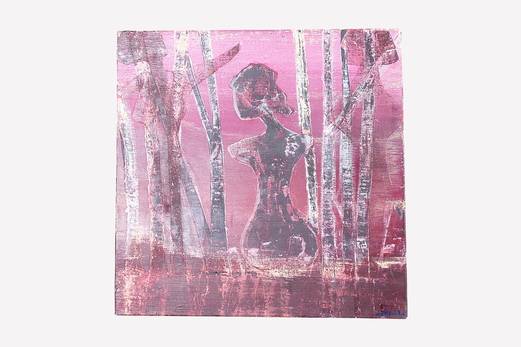 Ethereal Silhouette in a Rosewood Forest