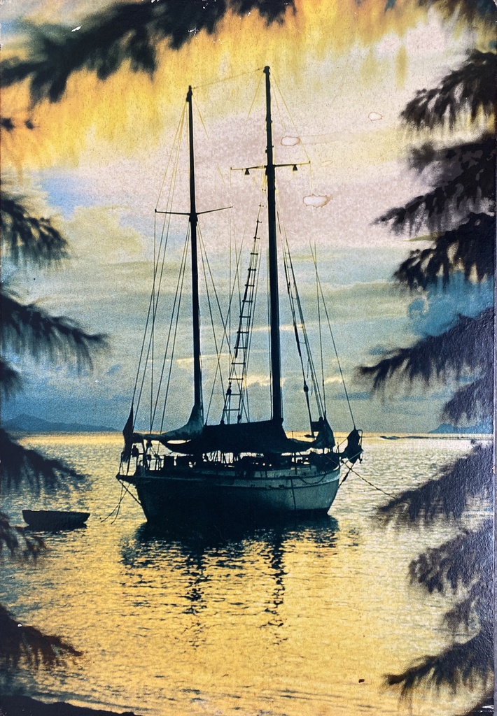 Golden Hour Sailboat Silhouette