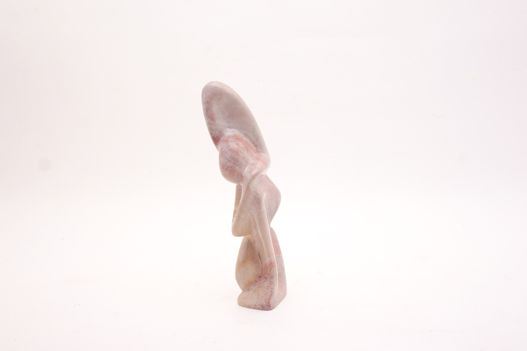 Abstract Pink Soapstone Figurine