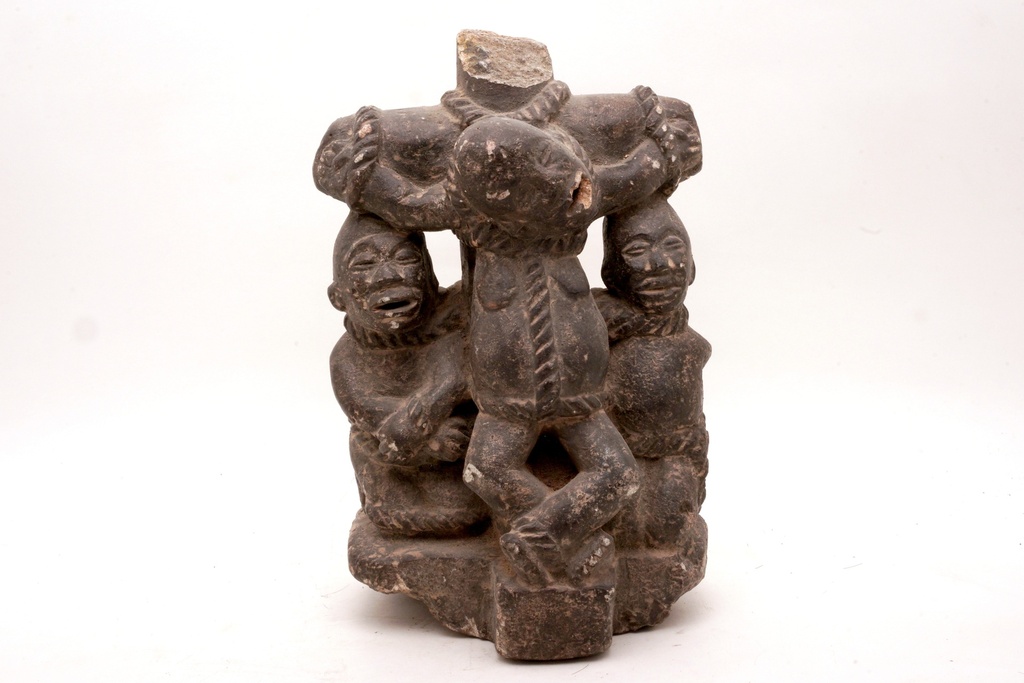 Carved Stone Tribal Figurine Cluster