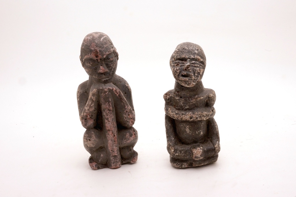 Stone Tribal Figurines Duo