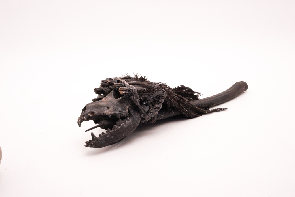 Dark Ritual Animal Skull Staff Prop