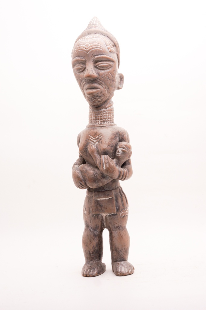 Ceramic Mother and Child Statue