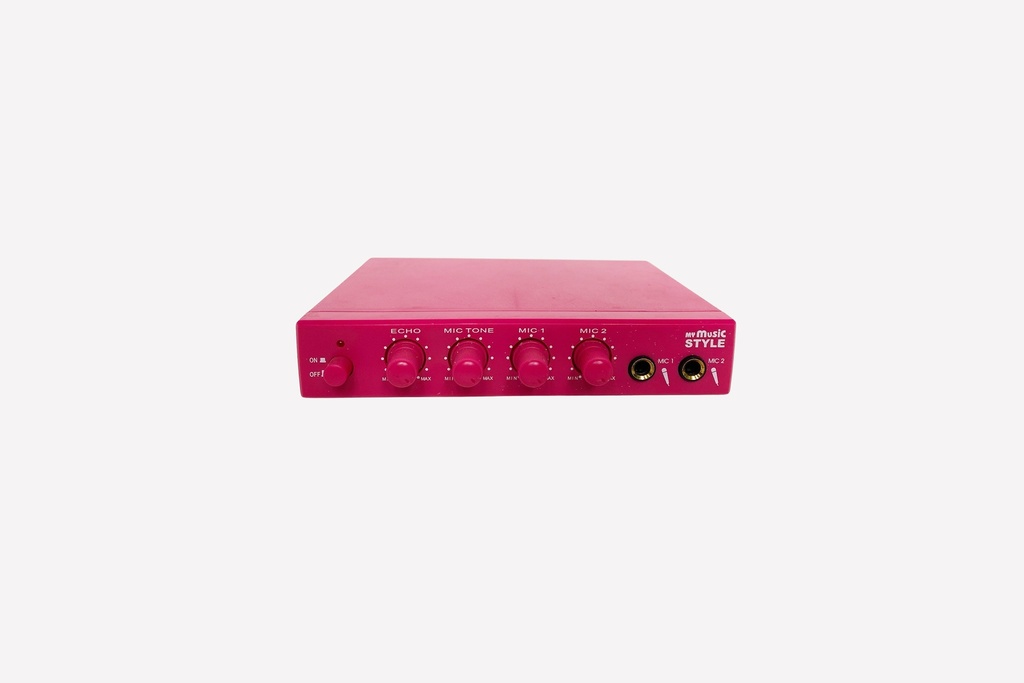 Pink Karaoke Audio Mixer Console