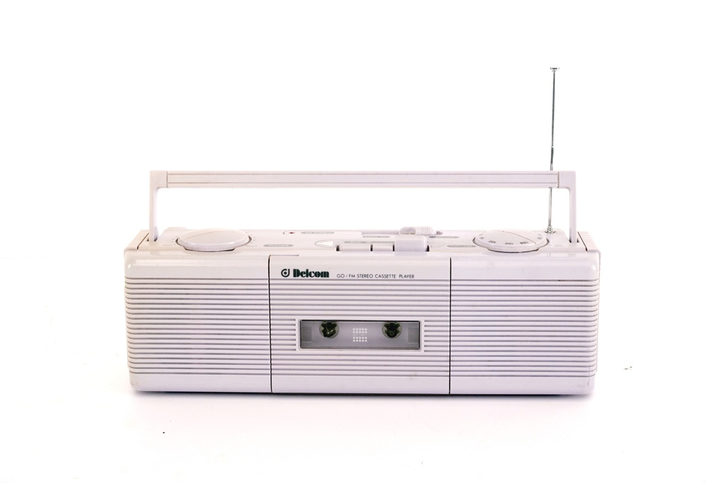 Vintage White Portable Cassette Player Radio
