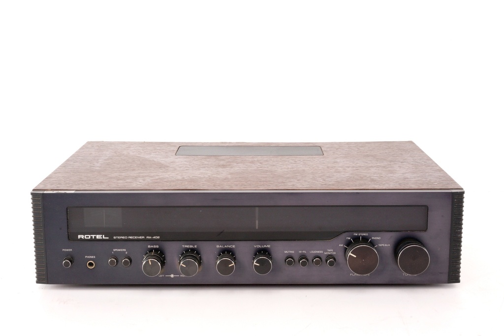 Vintage Rotel RX-402 Stereo Receiver with Wood Veneer Finish