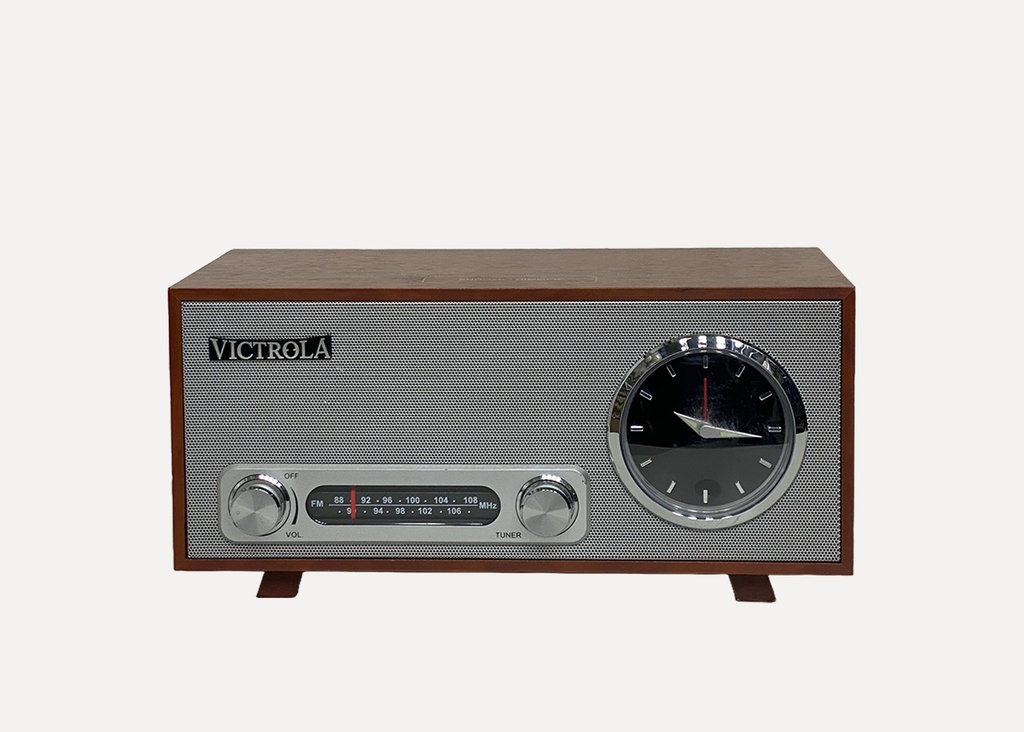 Retro Wooden AM/FM Radio Clock