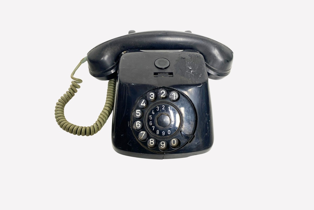 Vintage Black Rotary Dial Telephone