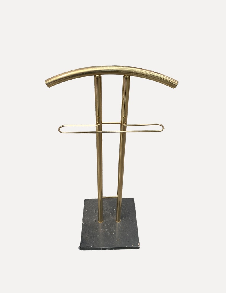 Modern Brass Valet Stand With Marble Base
