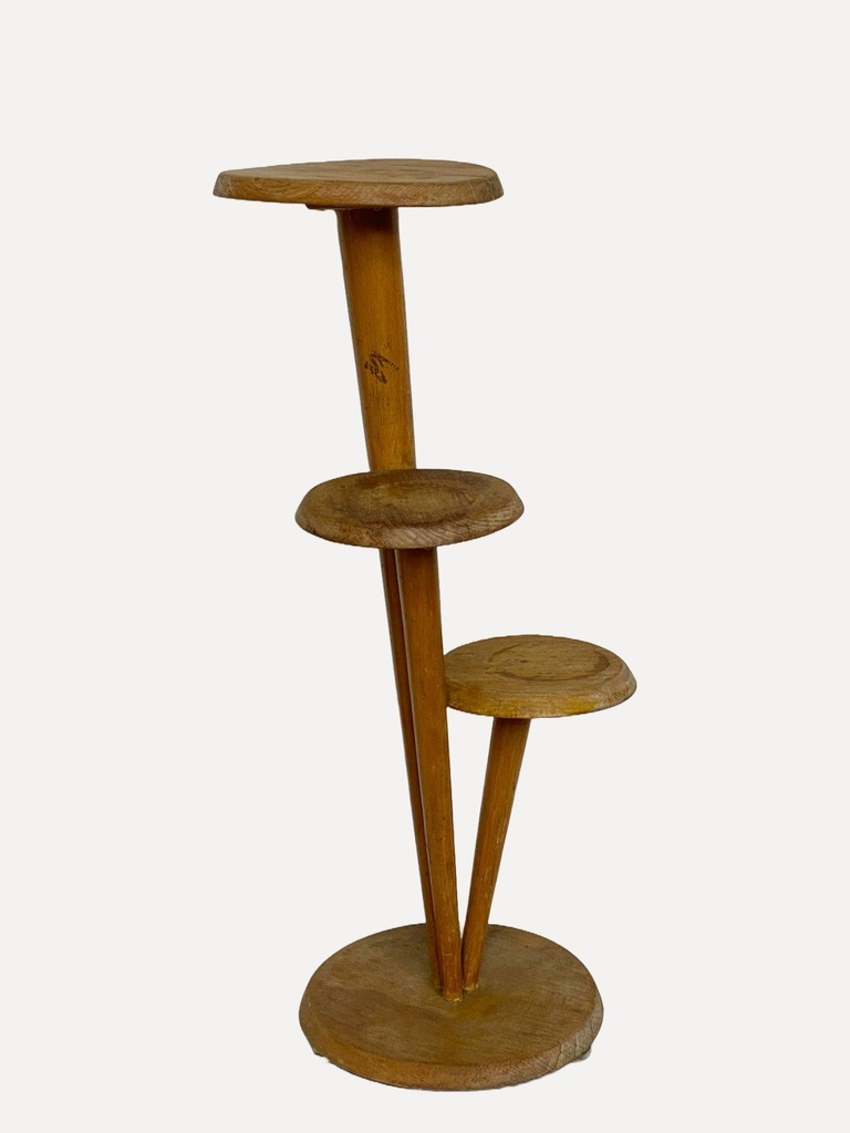 Vintage Wooden Three-Tier Plant Stand