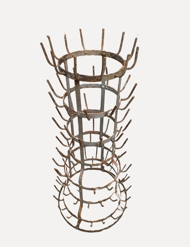 Rustic Metal Bottle Drying Rack