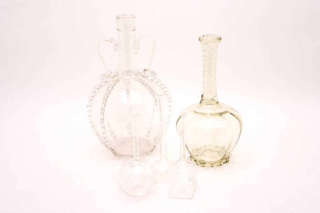 Elegant Glass Decanter and Laboratory Vessels Collection