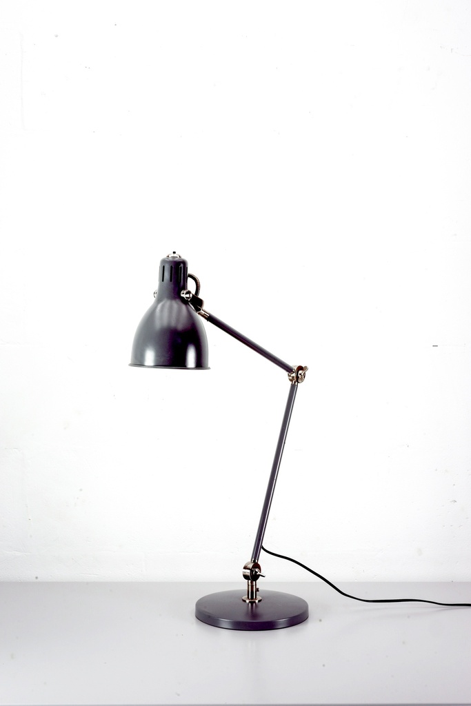 Industrial Matte Black Adjustable Desk Lamp