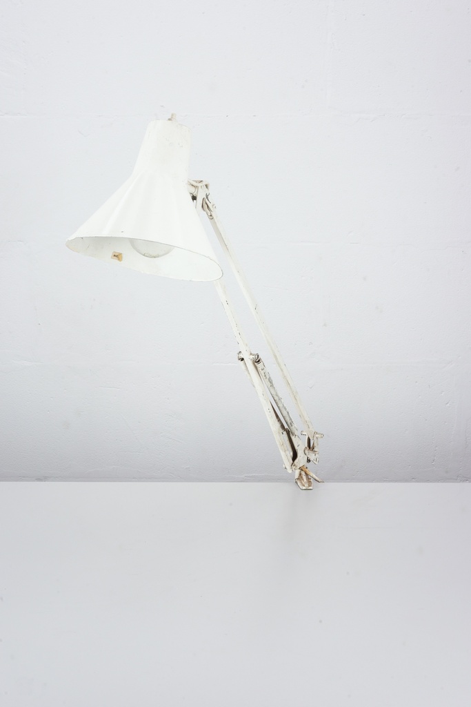 Vintage White Adjustable Task Lamp