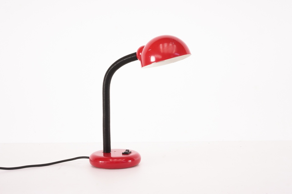 Red Modern Gooseneck Desk Lamp