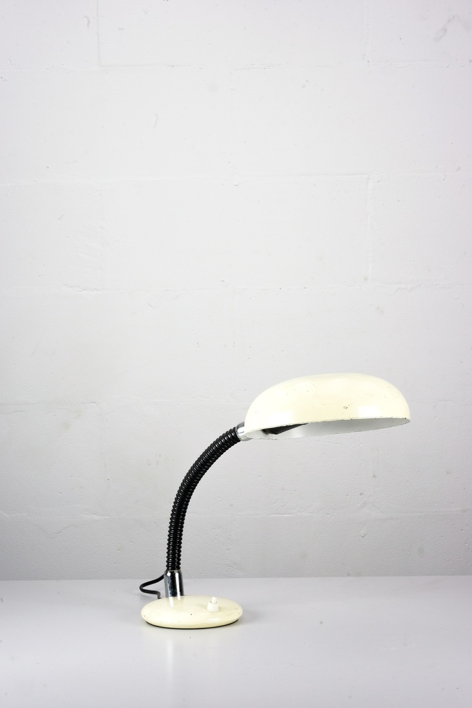Vintage Ivory Desk Lamp with Flexible Gooseneck