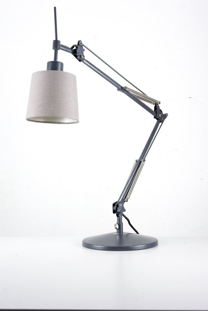 Industrial Articulating Desk Lamp with Neutral Shade