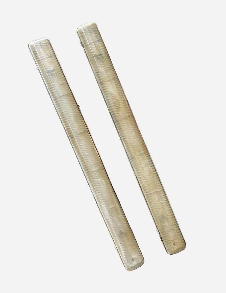 Industrial Fluorescent Light Covers Pair
