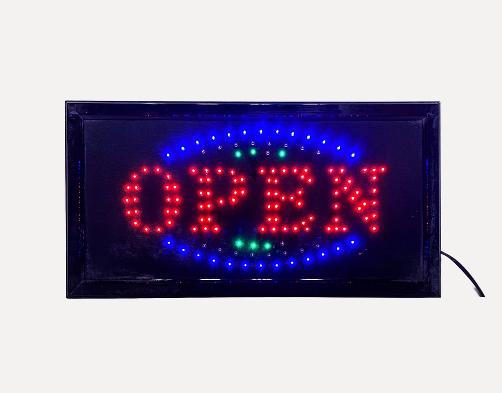 LED Open Sign with Multicolored Display