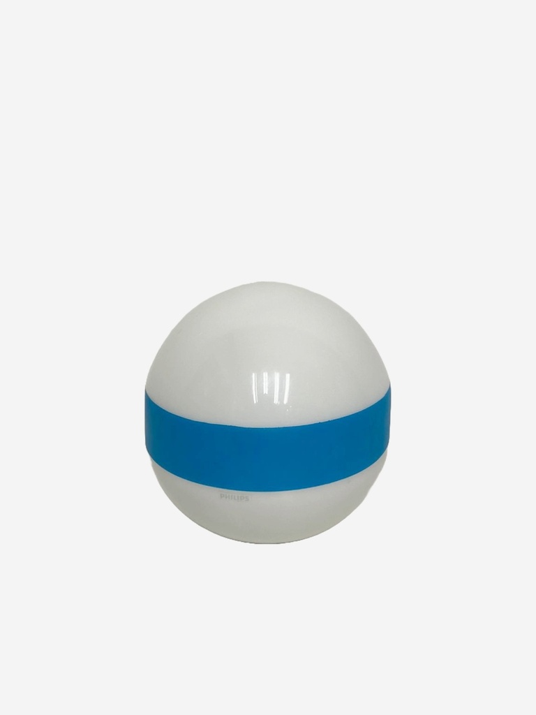 White Orb Table Lamp with Blue Accent by Philips