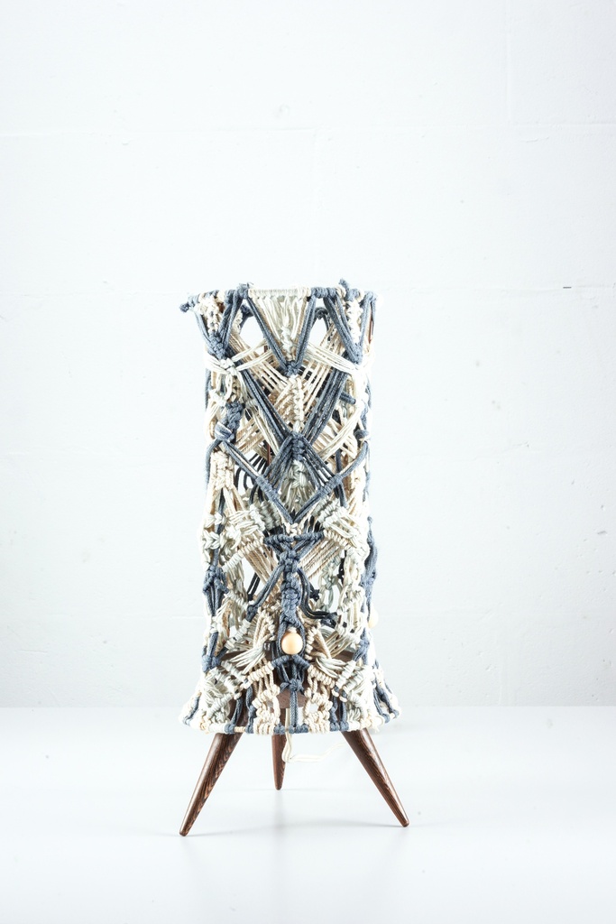 Boho Macrame Tripod Table Lamp