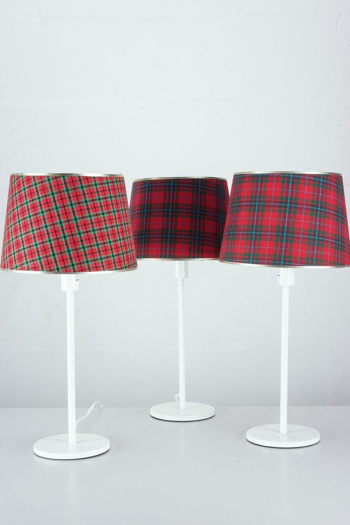 Tartan Shade Tripod Table Lamps