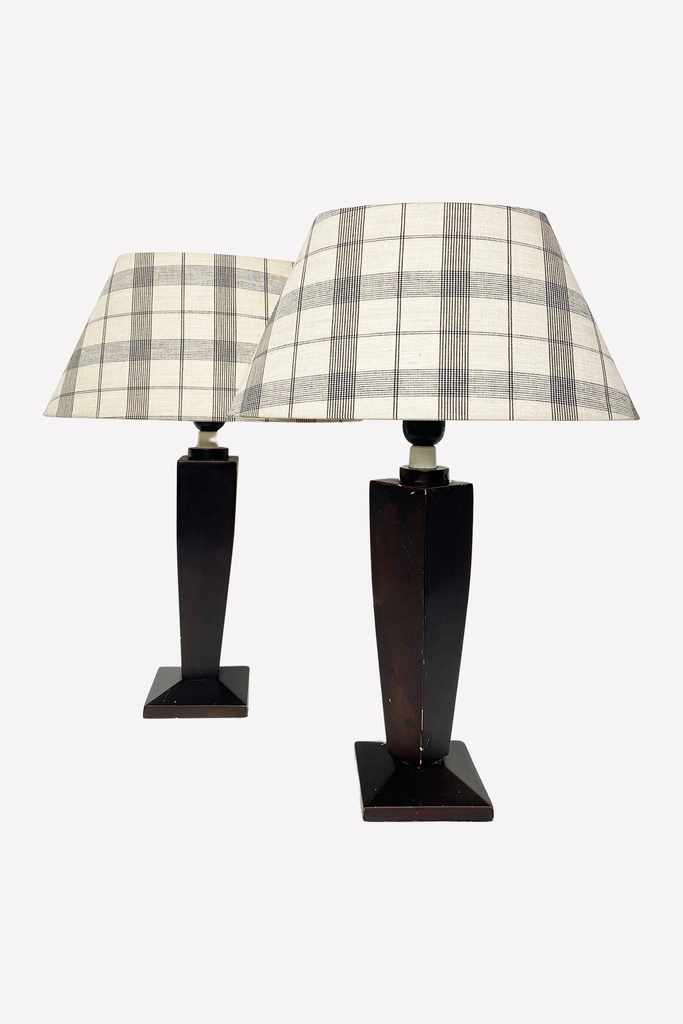 Dark Wood Table Lamp