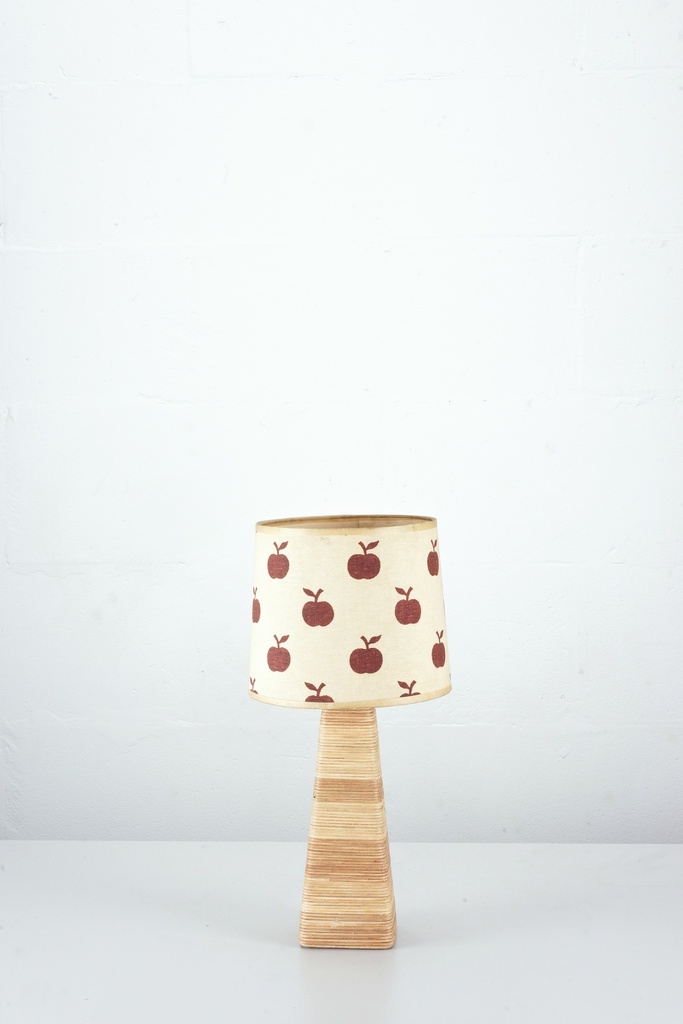 Rustic Apple Print Table Lamp