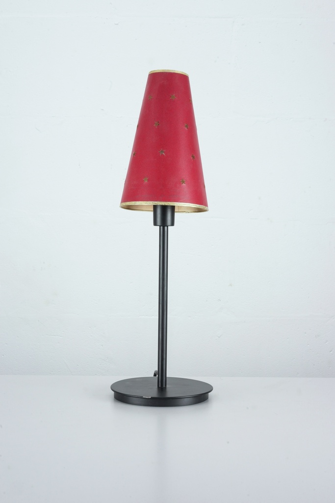 Vintage Red Starburst Table Lamp