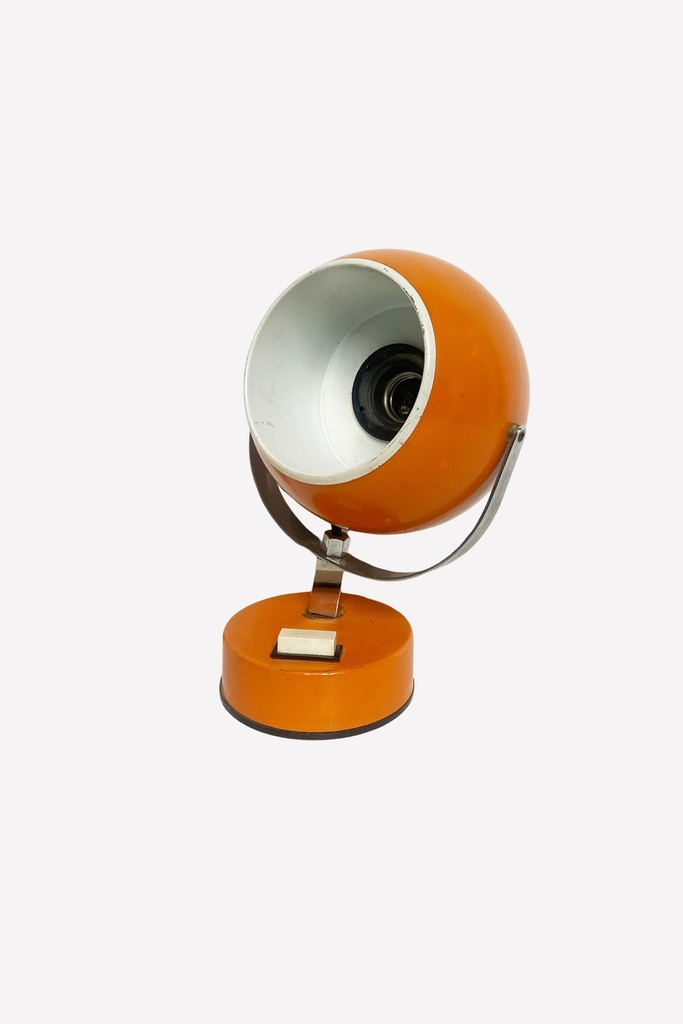 Retro Orange Sphere Desk Lamp