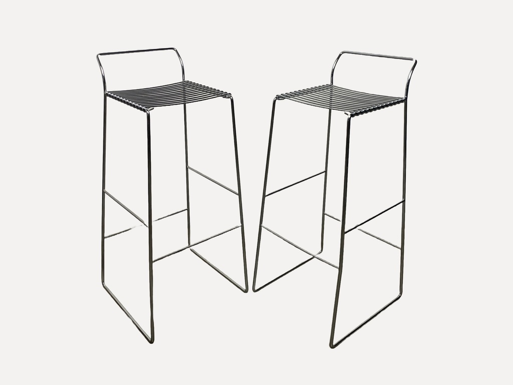 Modern Minimalist Metal Bar Stools Duo