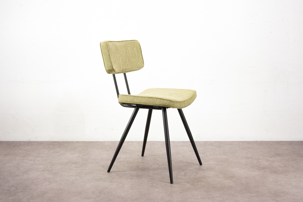Mid-Century Modern Upholstered Chair with Metal Frame