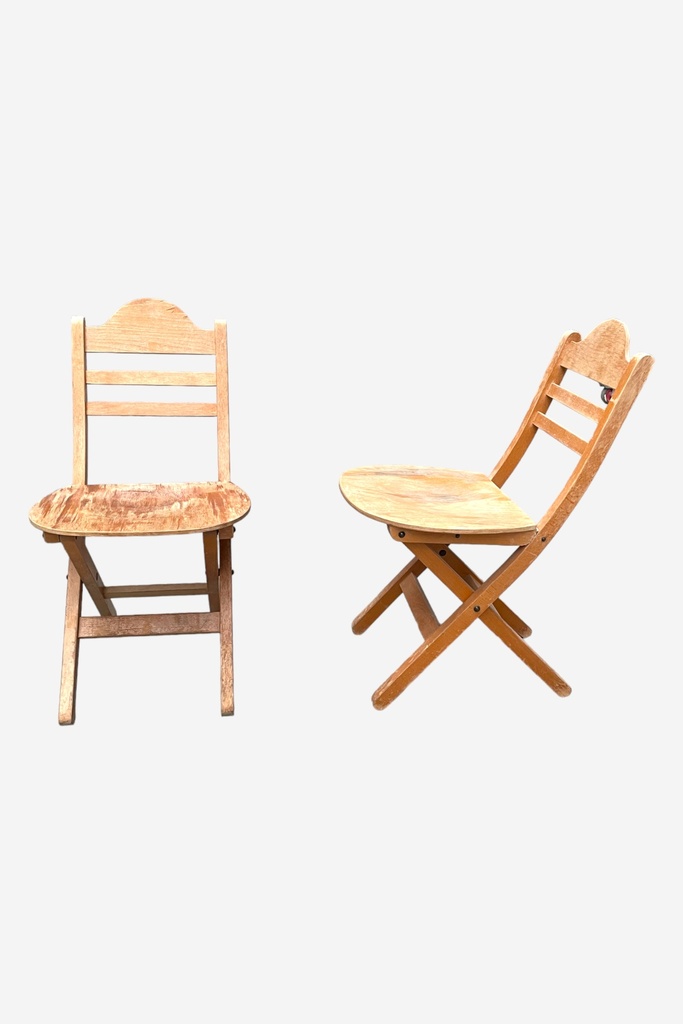 Rustic Wooden Folding Chairs