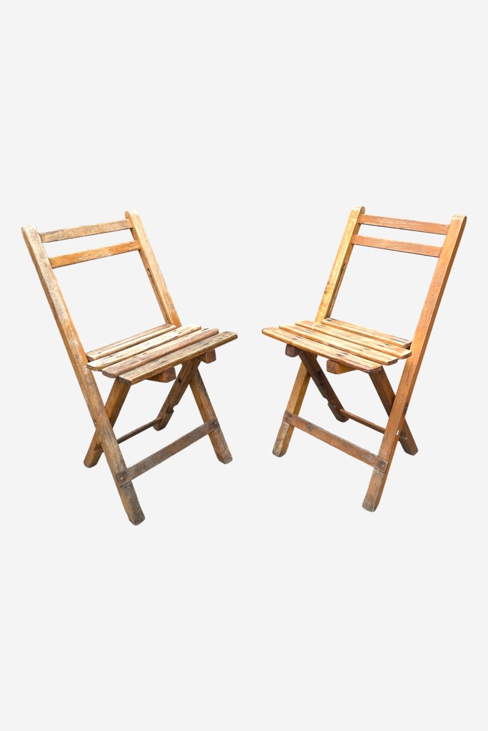 Rustic Wooden Folding Chairs