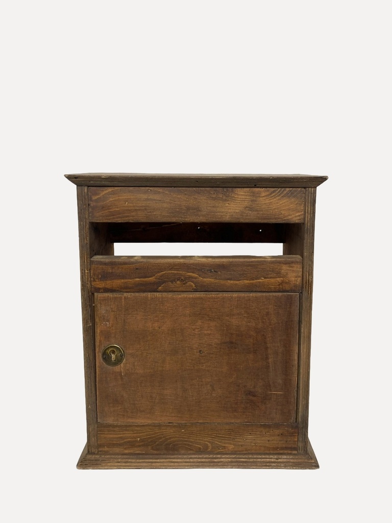 Rustic Wooden Mailbox Tabletop Cabinet