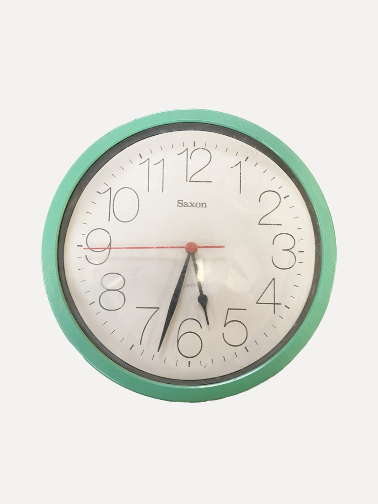 Vintage Green Framed Wall Clock