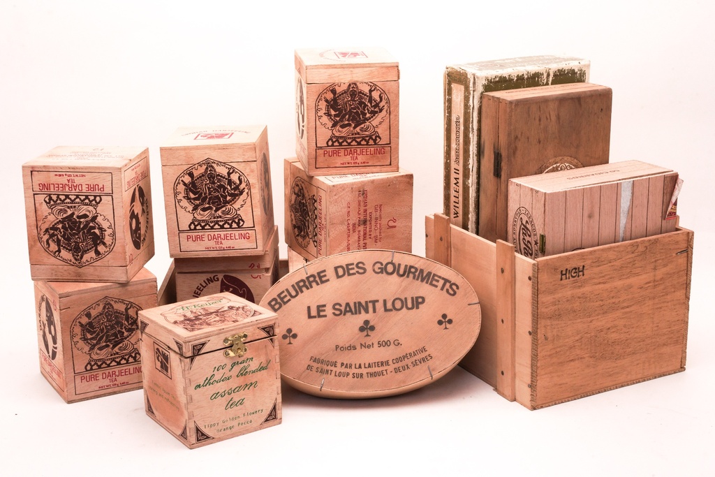 Rustic Wooden Food and Tea Crates Collection